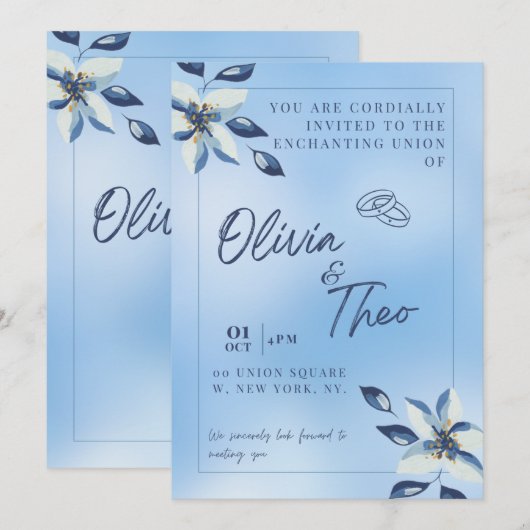 Wedding Invitation / Invitación de boda シーズンカード (正面/裏面)