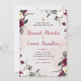 Wedding Invitation Minimal Elegant White Design 招待状