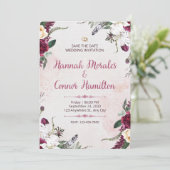 Wedding Invitation Minimal Elegant White Design 招待状 (スタンド正面)