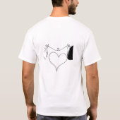 Wedding Invitation Modern Black Minimal Design Tシャツ (裏面)