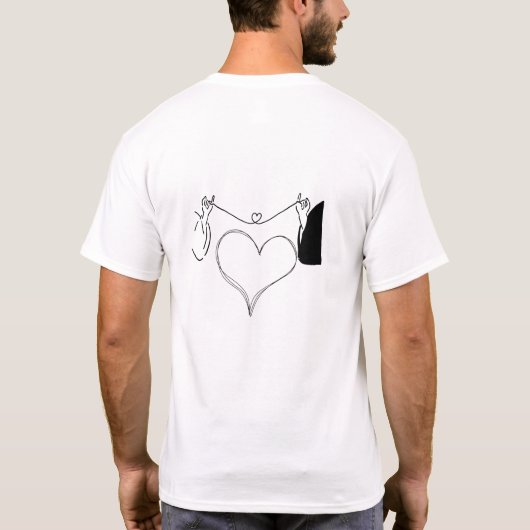 Wedding Invitation Modern Black Minimal Design Tシャツ (裏面)