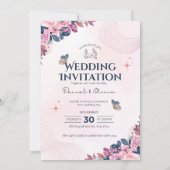 Wedding Invitation Modern Typography Minimal 招待状 (裏面)