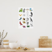 Wedding Invitation Poster | Elegant Animal Art ポスター (キッチン)