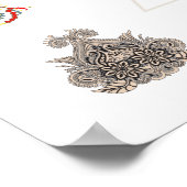 Wedding Invitation Poster | Floral Elegant Love ポスター (角)