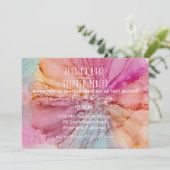 Wedding Invitation Silk Flowers 招待状 (スタンド正面)