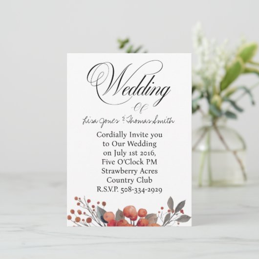 Wedding invitation simple 招待状 (スタンド正面)