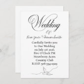 Wedding invitation simple 招待状 (正面/裏面)