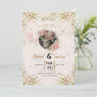 Wedding Invitation Simple Elegant Script Design 招待状