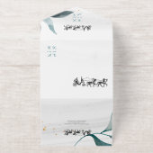 Wedding invitation, simple with retro carriage オールインワン招待状 (外側)