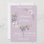 Wedding Invitation Template - Editable & printable 招待状 (正面)