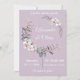 Wedding Invitation Template - Editable & printable 招待状