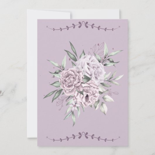 Wedding Invitation Template - Editable & printable 招待状 (裏面)