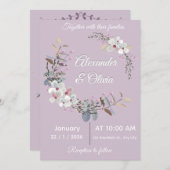 Wedding Invitation Template - Editable & printable 招待状 (正面/裏面)