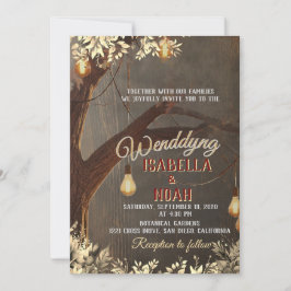 Wedding invitation template with vintage rustic oa 招待状
