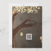 Wedding invitation template with vintage rustic oa 招待状 (裏面)