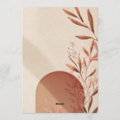 Wedding Invitation Terracotta Arch Olive Branch 招待状 (裏面)