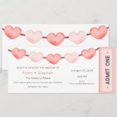 Wedding Invitation, Wedding Ceremony Reception 招待状 (正面/裏面)