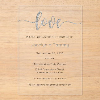 Wedding Invitation, Wedding Stationary, Heart アクリル招待状