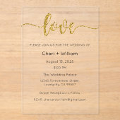 Wedding Invitation, Wedding Stationary, Love アクリル招待状 (正面)