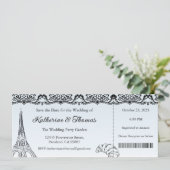 Wedding Invitation, Wedding Stationary, Paris 招待状 (スタンド正面)