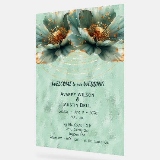 Wedding Invitation Welcome Acrylic Sign アクリルサイン (傾斜)