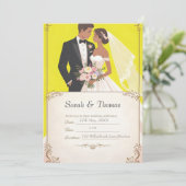Wedding Invitation with Couple Portrait 招待状 (スタンド正面)