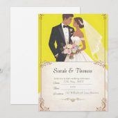 Wedding Invitation with Couple Portrait 招待状 (正面/裏面)