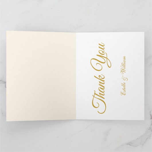  Wedding Invitation with Pastel Floral Design サンキューカード (内部)