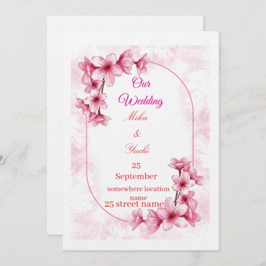 Wedding Invitations 招待状 (正面/裏面)