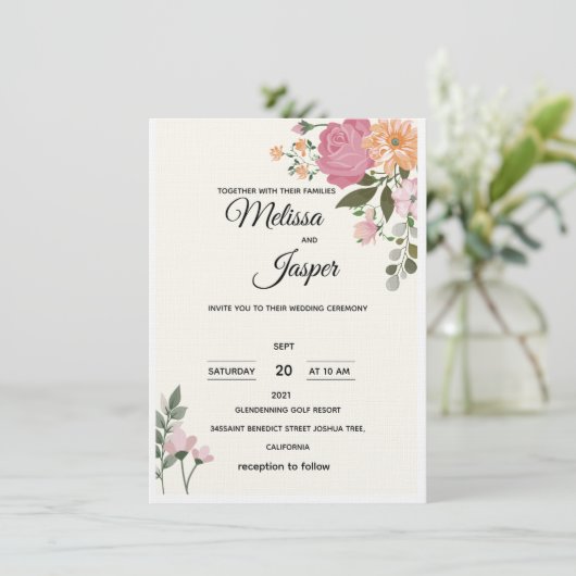 Wedding Invitations 招待状 (スタンド正面)