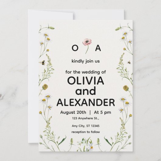 wedding invitations  招待状 (裏面)