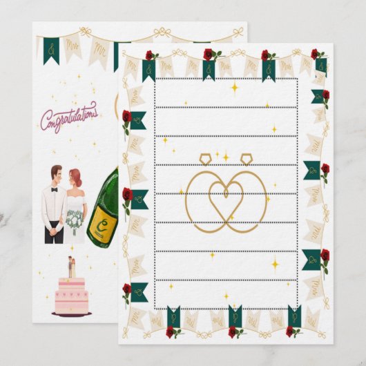 wedding invitations 招待状 (正面/裏面)