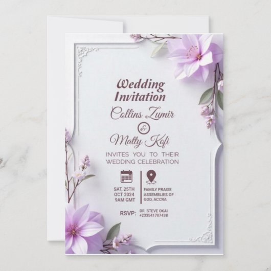 Wedding Invitations 招待状 (裏面)