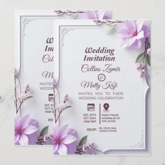 Wedding Invitations 招待状 (正面/裏面)