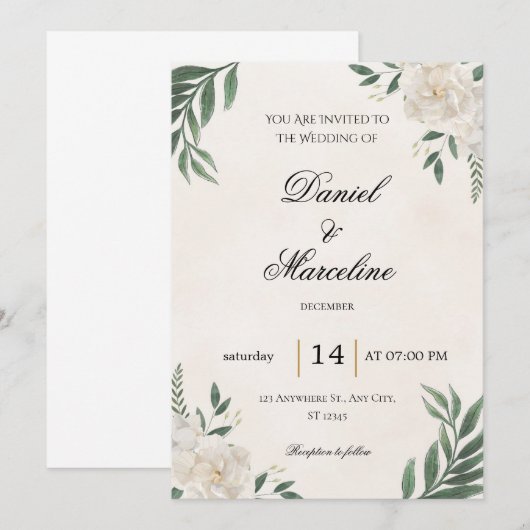 Wedding Invitations 招待状 (正面/裏面)