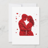 Wedding invitations adorned with red roses are in  招待状 (裏面)