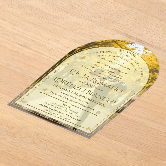 Wedding Invitations Minimalist Acrylic Invitation アクリル招待状 (レイダウン)