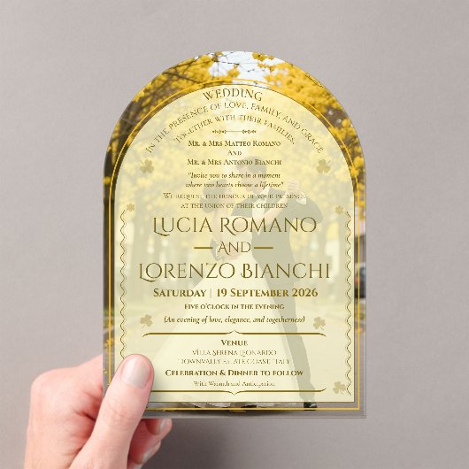 Wedding Invitations Minimalist Acrylic Invitation アクリル招待状 (インサイチュ (ポータブル))