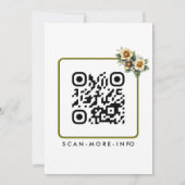 Wedding Invitations QR Code Elegant And minimalist 招待状 (裏面)
