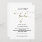 Wedding Invite スペインの All in One- RSVPレジストリ 招待状 (正面/裏面)