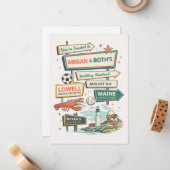 Wedding Invite ノートカード (正面/裏面インサイチュ)