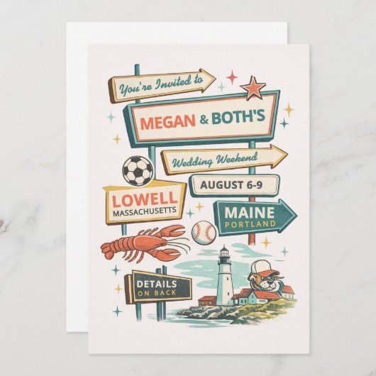 Wedding Invite ノートカード (正面/裏面)