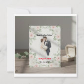 Wedding Invite, Minimalist Design, Bride and Groom 招待状 (正面)
