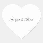 Wedding invite sticker ハートシール (正面)