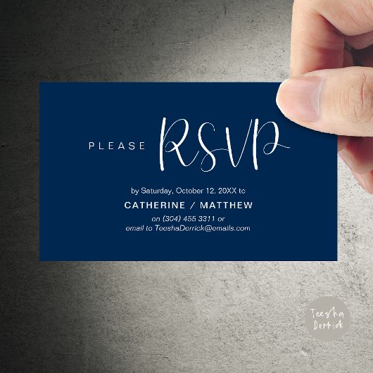 Wedding Invites RSVP Reminder, Modern Minimal エンクロージャーカード