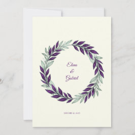 Wedding Ivory and Wreath / Boda Marfil y Corona 招待状