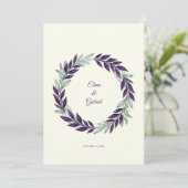 Wedding Ivory and Wreath / Boda Marfil y Corona 招待状 (スタンド正面)