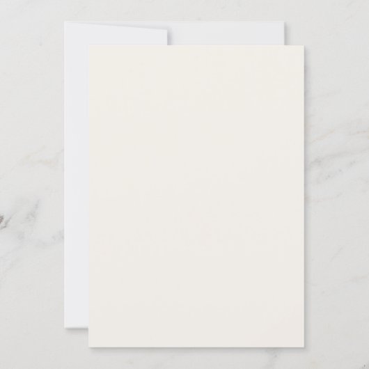 Wedding ivory taupe monogrammed simple 招待状 (裏面)