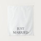 Wedding Just Married Fabric Car Banner Sign タペストリー (正面)
