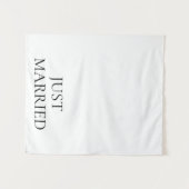 Wedding Just Married Fabric Car Banner Sign タペストリー (正面(横))